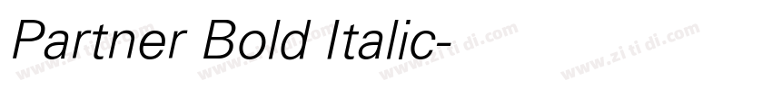Partner Bold Italic字体转换